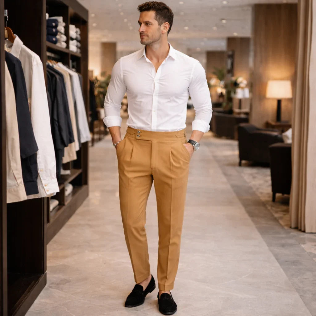 Calças de Fato com Ajuste Lateral - Vyeto