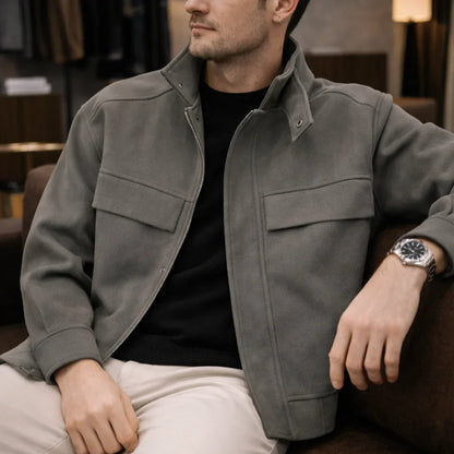 Casaco em Lã com Gola Mao - Vyeto