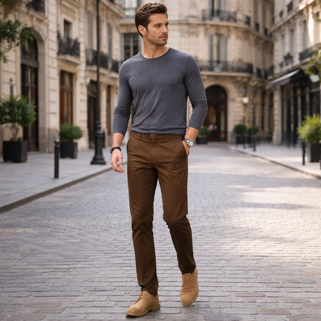 Stretch Cotton Tailored Trouser 