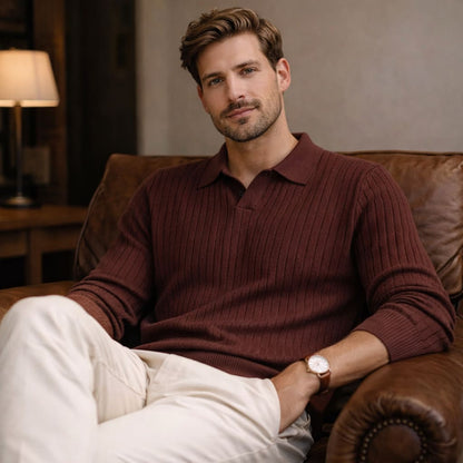 Knitted Polo Sweater 