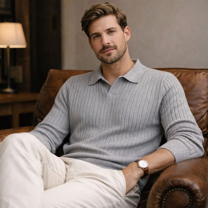 Knitted Polo Sweater 