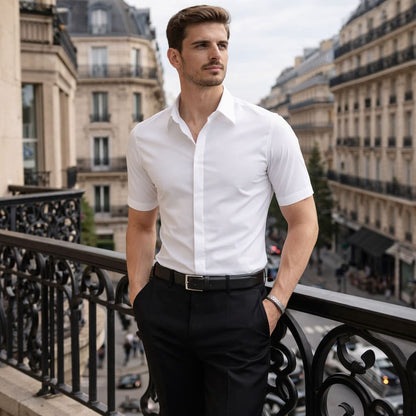 Camisa com Carcela Oculta e Elasticidade