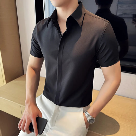 Camisa com Carcela Oculta e Elasticidade - Vyeto