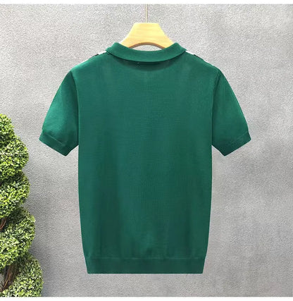 Polo de Malha às Riscas com Fecho Zip - Vyeto